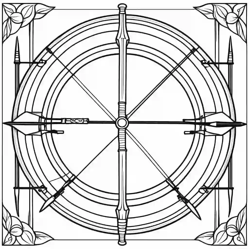 Archery Bow coloring pages